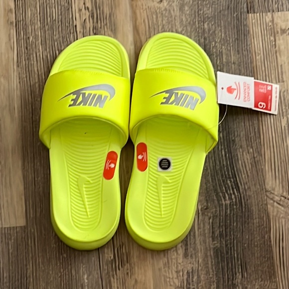 Nike | Shoes | Neon Nike Slides | Poshmark